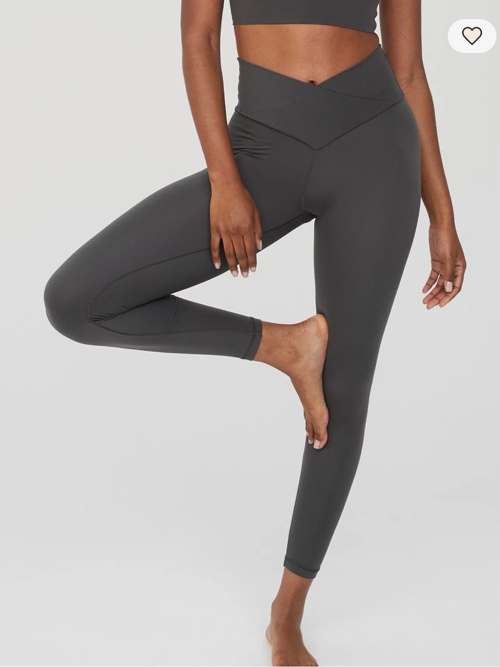 Aerie High-Waisted Crossover Leggings Grey, size S, like new!